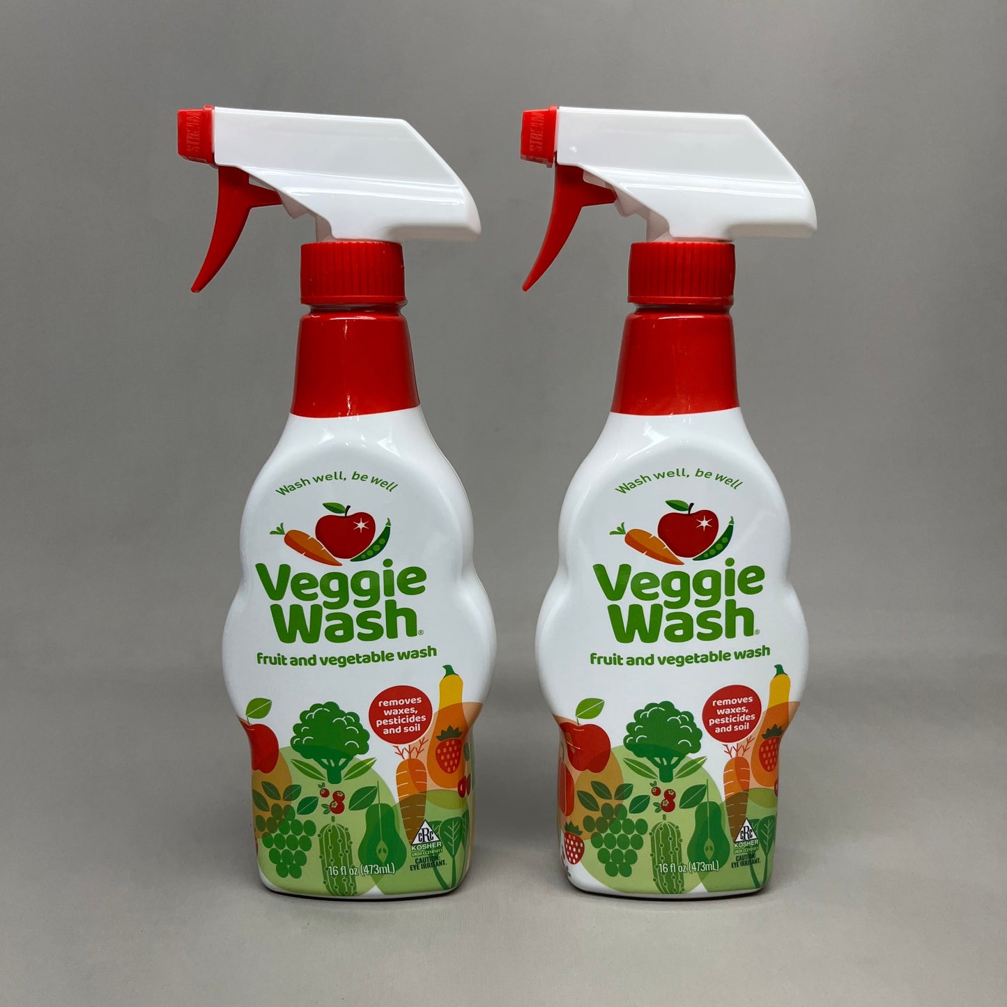 VEGGIE WASH 2-PACK! Fruit and Vegetable Produce Wash Soap 16 fl oz. E R81111 (New)